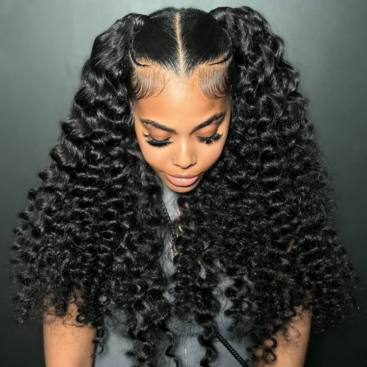 Deep Wave Snug Fit 360 Invisible Strap Glueless Lace Frontal Wig - Ready-to-Wear, High Density - Image 2