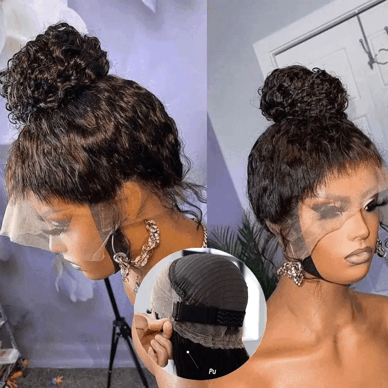 Deep Wave Snug Fit 360 Invisible Strap Glueless Lace Frontal Wig - Ready-to-Wear, High Density - Image 5