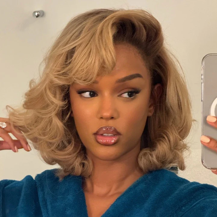 Dirty Blonde Summer Choice Fashion Short Straight Bob Lace Wigs Transparent Glueless Lace Colored Wigs No Code Needed -Amanda Hair
