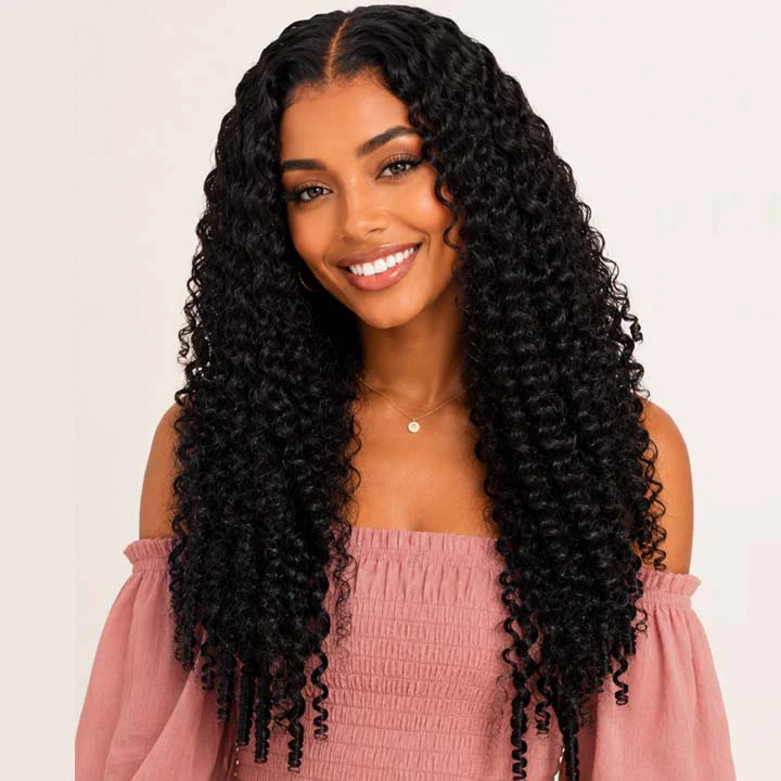 Extra 50% Off | Burmese Curly End Glueless 7×5/13x6 Lace Front 200% Density Put On And Go Human Hair Wig Flash Sale - Image 3