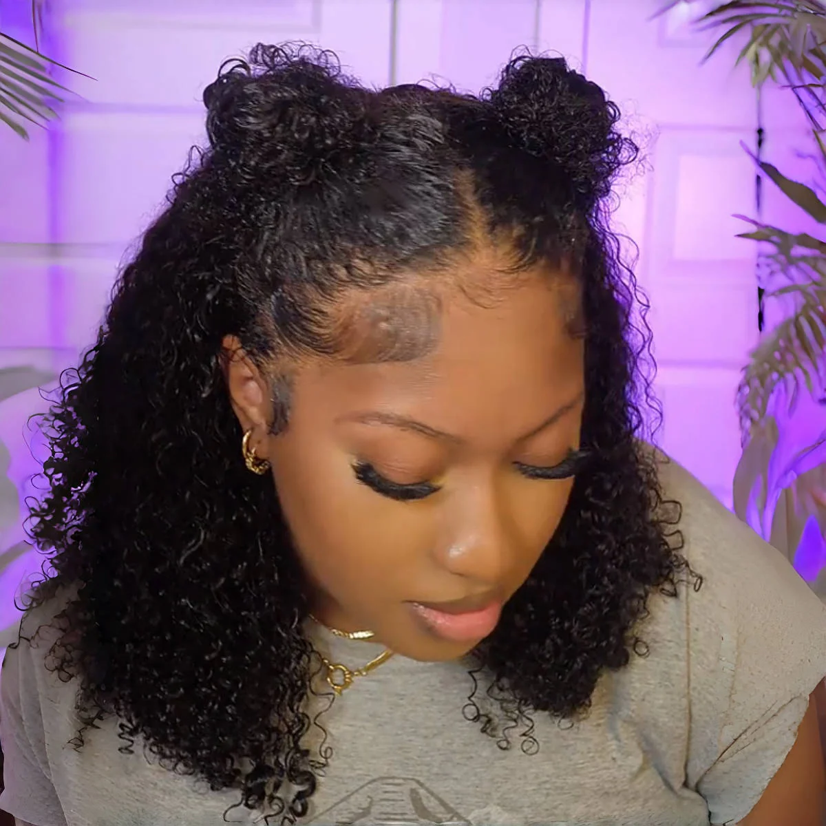 Extra 60% OFF| 3 In 1 Half Wig Afro Curl Wear & Go Drawsting Band No Glue Need Coily Curl Flip Over Wig Beginner Friendly Flash Sale - Image 4
