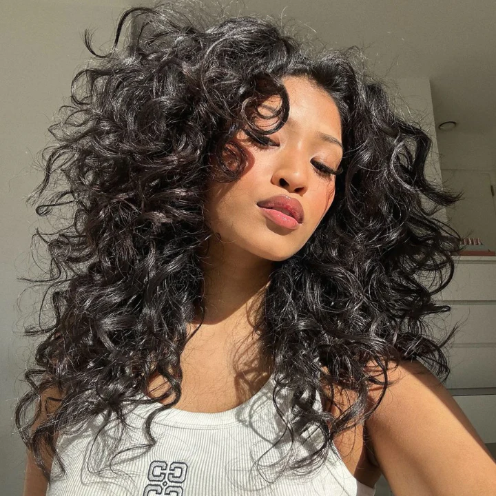 Glueless Frizzy Human Hair Clear Transparent Lace Front Bouncy Curly Wigs For Women-Amanda Hair - Image 4