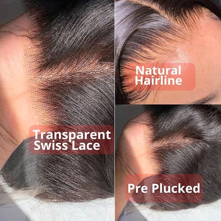 FLASH SALE $99: Balayage Light Brown Glueless Body Wave Transparent Lace Wigs-Amanda Hair - Image 6