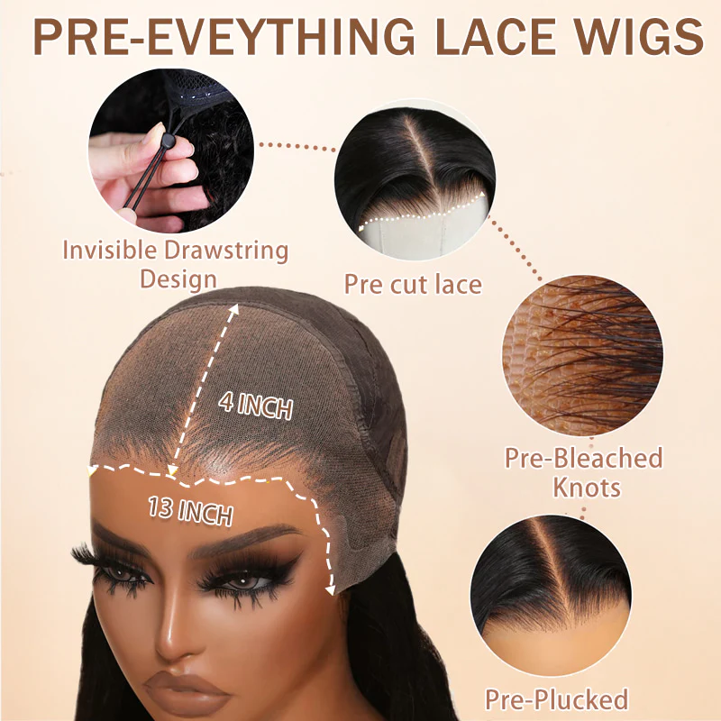 Glueless Loose Wave Black with Red & Blonde Highlight 13x4 Lace Front Multi Burgundy Color Human Hair Wig - Image 9