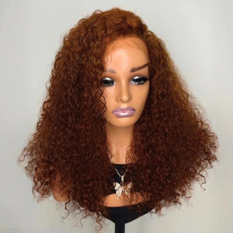 Ginger Orange Color Pixie Curly Glueless Transparent Lace Front Wigs Pre Everything Bob Wigs Human Hair -Amanda Hair - Image 2