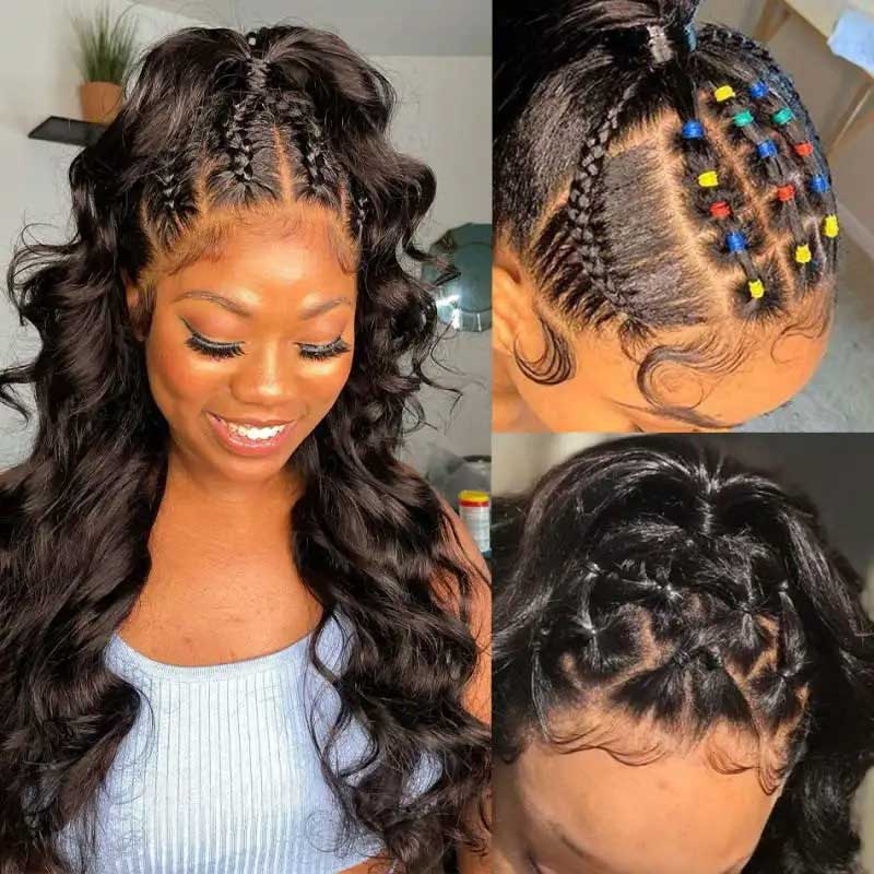 Glueless 360 Lace Frontal Wig Body Wave Invisible Strap Tug Go Pre Everything Lace Wigs - Image 2