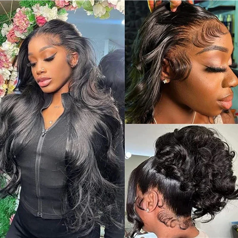 Glueless 360 Lace Frontal Wig Body Wave Invisible Strap Tug Go Pre Everything Lace Wigs - Image 3