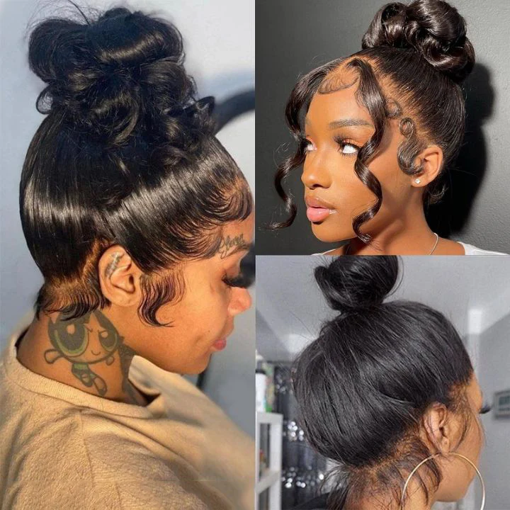 Glueless 360 Lace Frontal Wig Body Wave Invisible Strap Tug Go Pre Everything Lace Wigs - Image 6