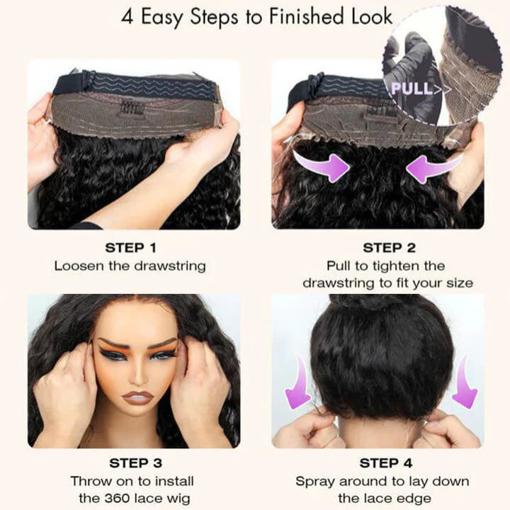 Glueless 360 Lace Frontal Wig - Silky Straight Invisible Strap Tug & Go Pre Everything Lace Wigs - Image 10