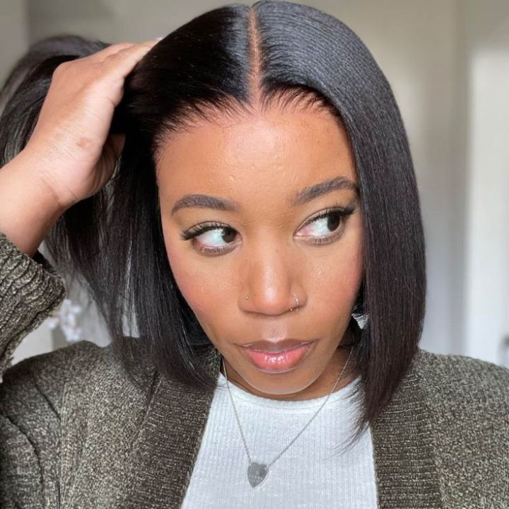 Glueless Short Straight Bob Wig 6x4 / 13x4 Brazilian Hair HD Clear Lace Wig No Code Needed Amanda Hair