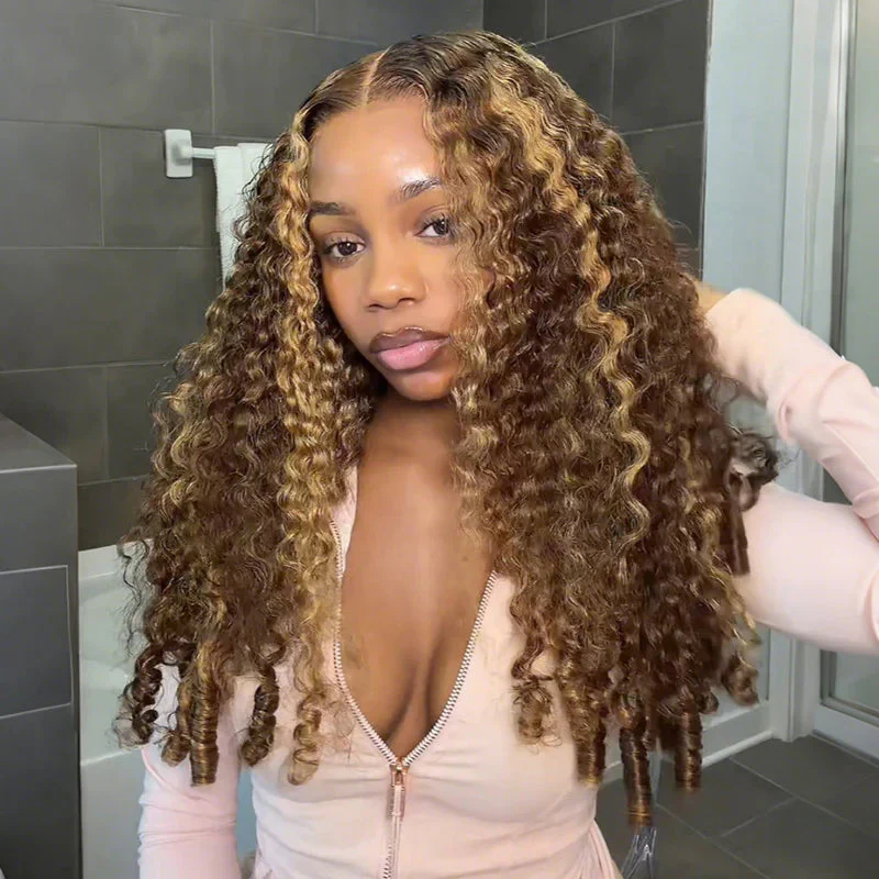Highlight Burmese Curly 13x6 Lace Front Human Hair Wigs for Black Women Pre-plucked Natural Hairline - Image 8