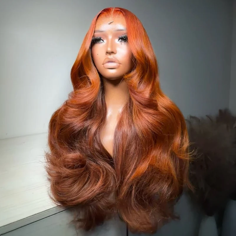 Highlight Ginger Copper Orange Wig Body Wave Pre Everything 7x5/13x4 Lace Beginner Friendly Glueless Wigs -Amanda Hair - Image 3