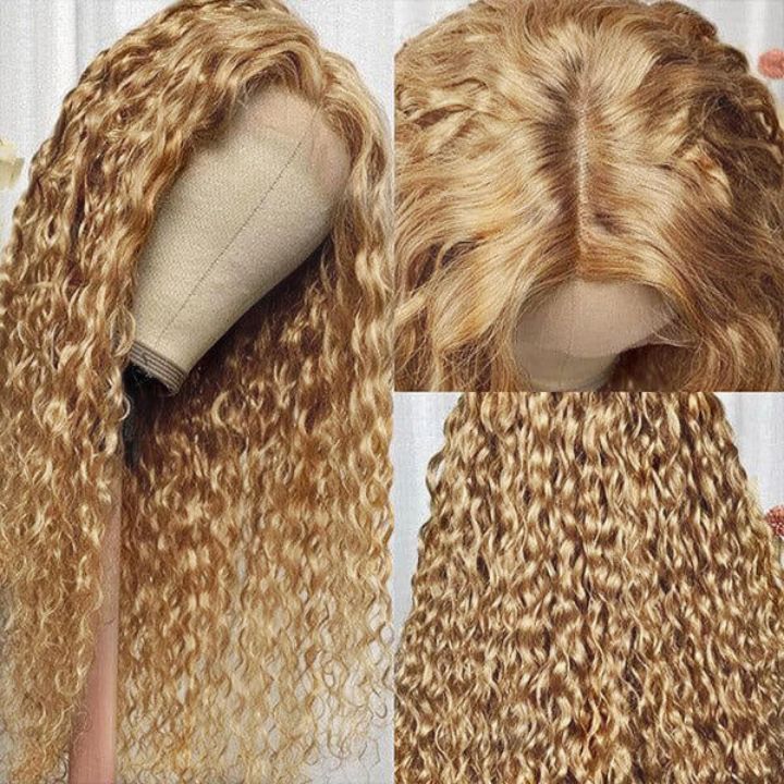 Honey Blonde Body Wave #27 Color Glueless  Lace Front Human Hair Wigs for Women 180% Density - Image 5