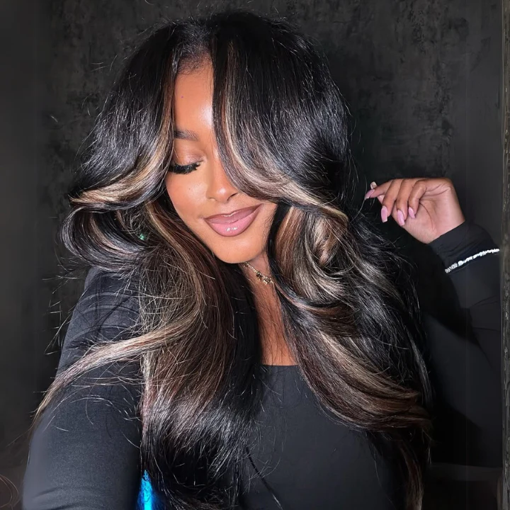 Extra 60% OFF | Highlight Brown Colored Glueless Clear Transparent Body Wave Lace Frontal Wig Flash Sale - Image 3