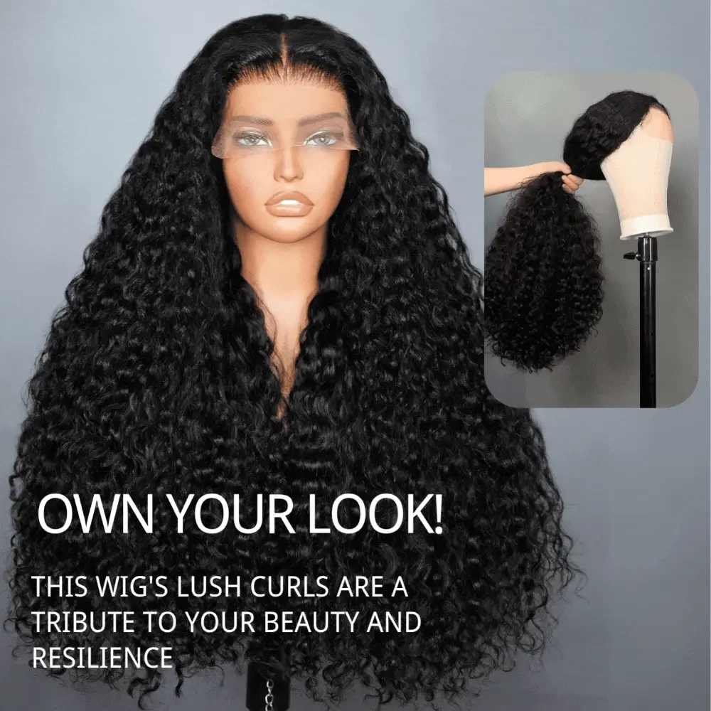 300% Density Luxury Deep Wave Virgin Human Hair HD Full Lace Front Wig Super Double Drawn Level - Amanda Hair - Image 2