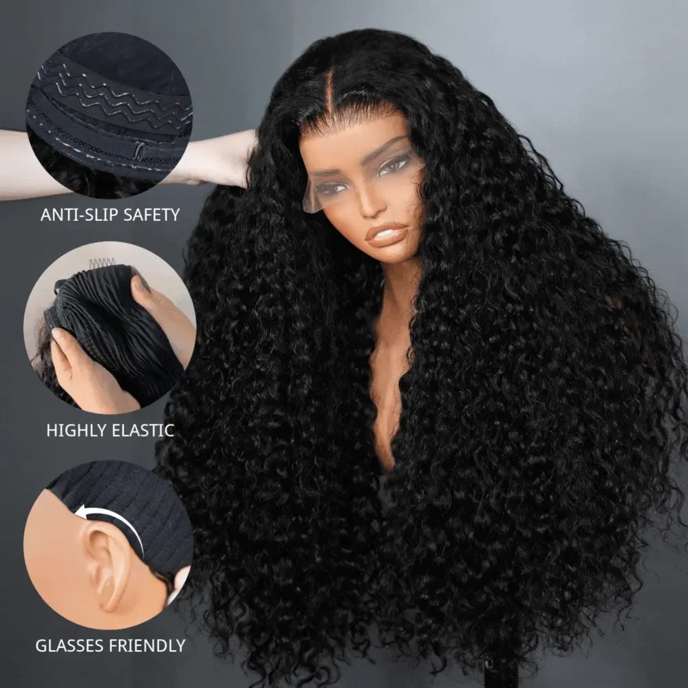300% Density Luxury Deep Wave Virgin Human Hair HD Full Lace Front Wig Super Double Drawn Level - Amanda Hair - Image 3