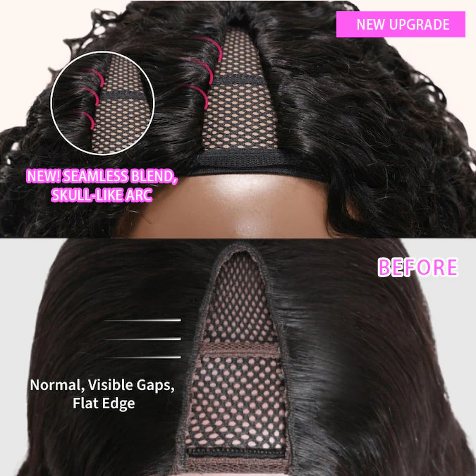 Yaki Straight New V Part Wig Chestnut Brown Ombre Color Glueless Human Hair Wig - Amanda Hair - Image 7
