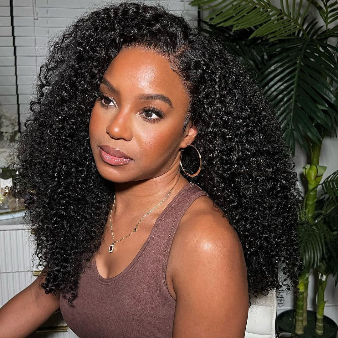 300% Density Bold Bounce Thick Fluffy Curly Human Hair Wigs Glueless Lace Closure Wig-Amanda Hair - Image 2