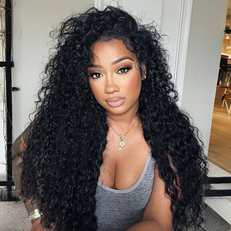 Wow $0.1 Lace Wig| Water Wave Put On & Go Invisible Drawstring Flip Over 3 In 1 Half Wig Flash Sale - Image 7