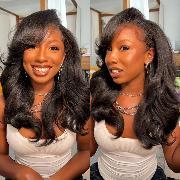 Yaki Loose Wave 7x5 / 13x6 Lace Front Wig Glueless 200% Density Human Hair Pre Everthing - Amanda Hair - Image 5